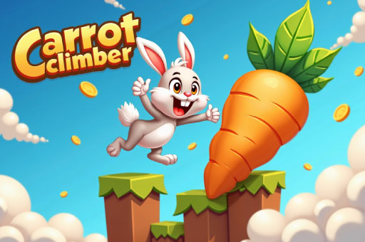 Bunny jumping through platforms